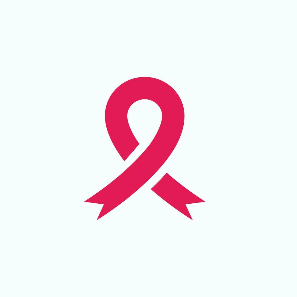 bröst cancer medvetenhet logotyp design. illustration ikon vektor