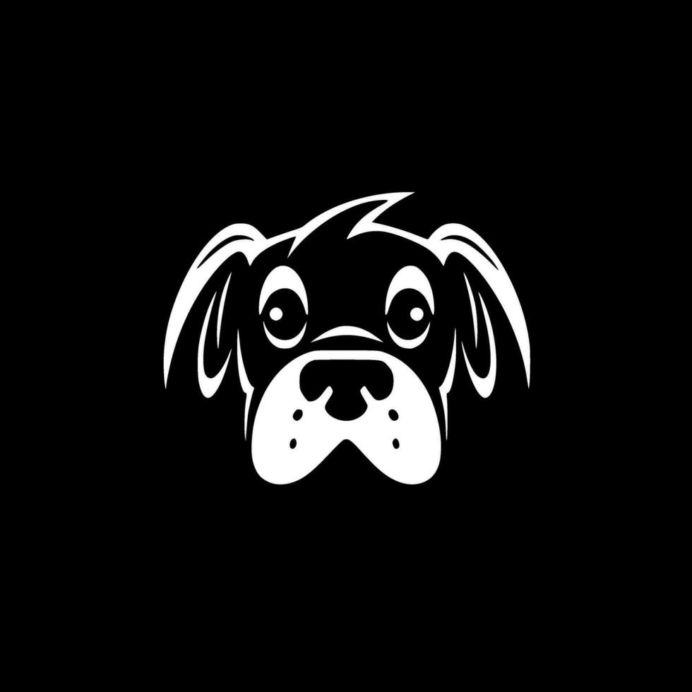 hund - minimalistisk och platt logotyp - vektor illustration