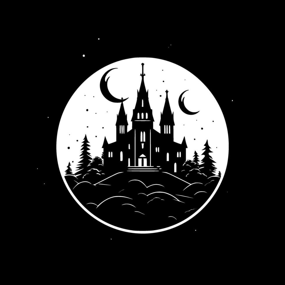 gotisch - - schwarz und Weiß isoliert Symbol - - Vektor Illustration