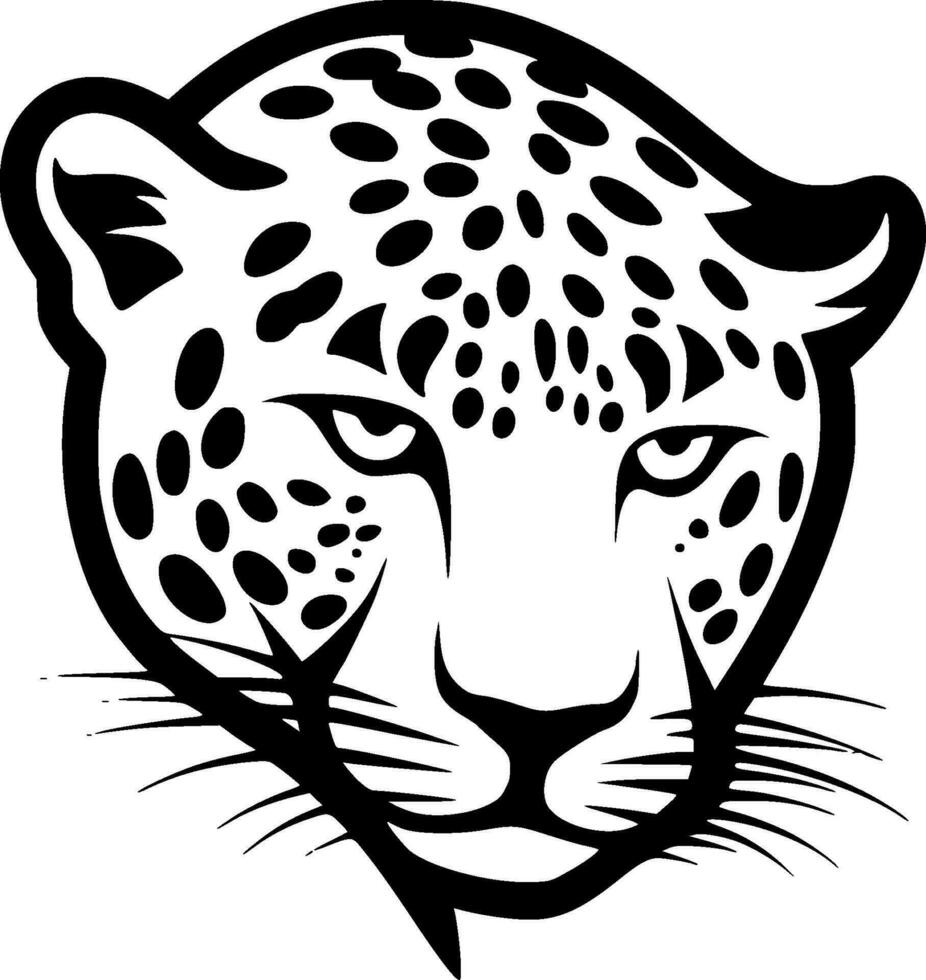 Leopard - - schwarz und Weiß isoliert Symbol - - Vektor Illustration