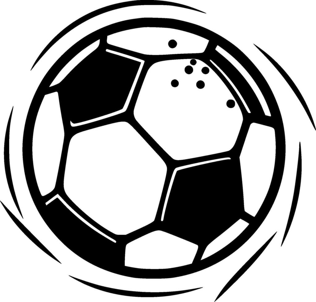 fotboll - minimalistisk och platt logotyp - vektor illustration