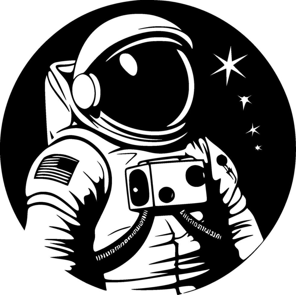 Astronaut - - hoch Qualität Vektor Logo - - Vektor Illustration Ideal zum T-Shirt Grafik