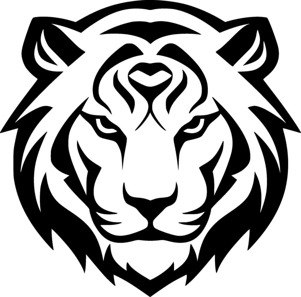 Tiger - - minimalistisch und eben Logo - - Vektor Illustration