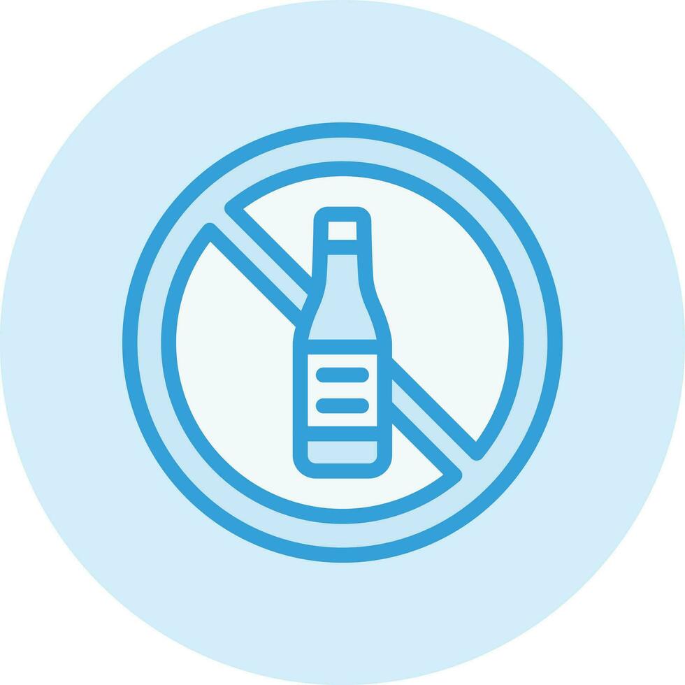 kein Alkohol-Vektor-Icon-Design-Illustration vektor