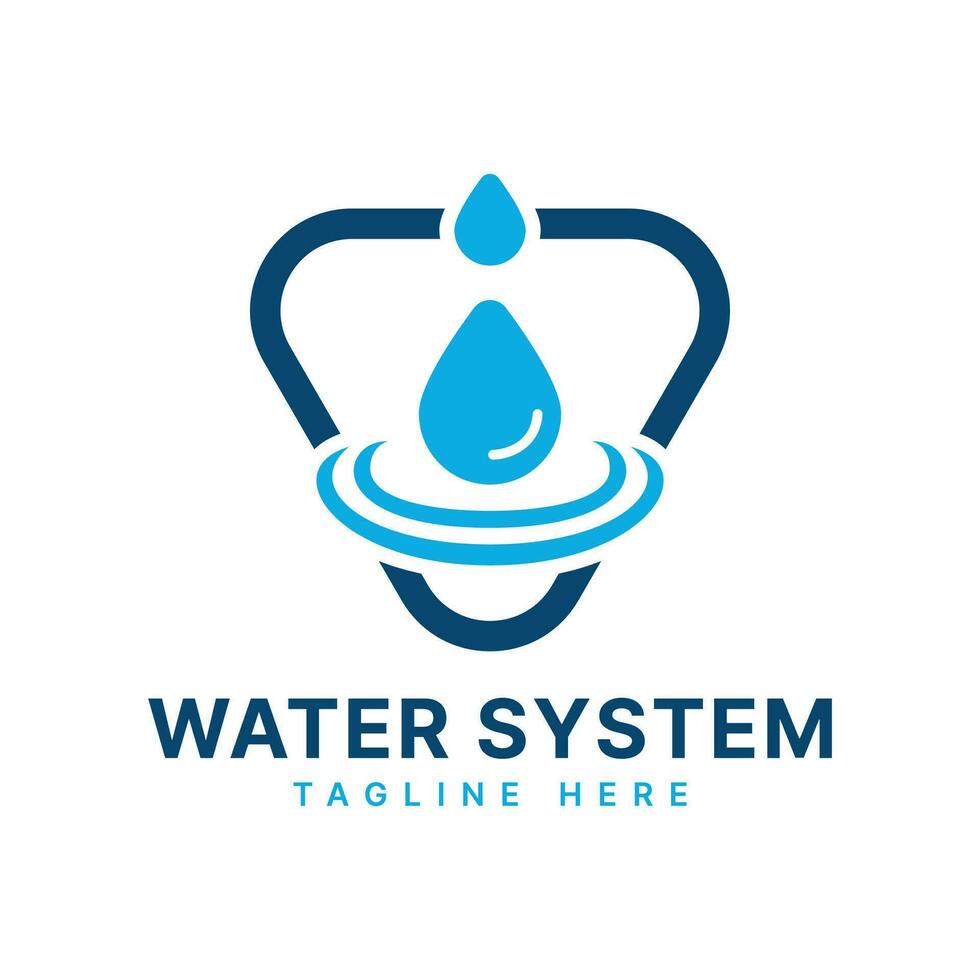 vatten släppa VVS logotyp design modern enkel kreativ begrepp för VVS tjänster vektor