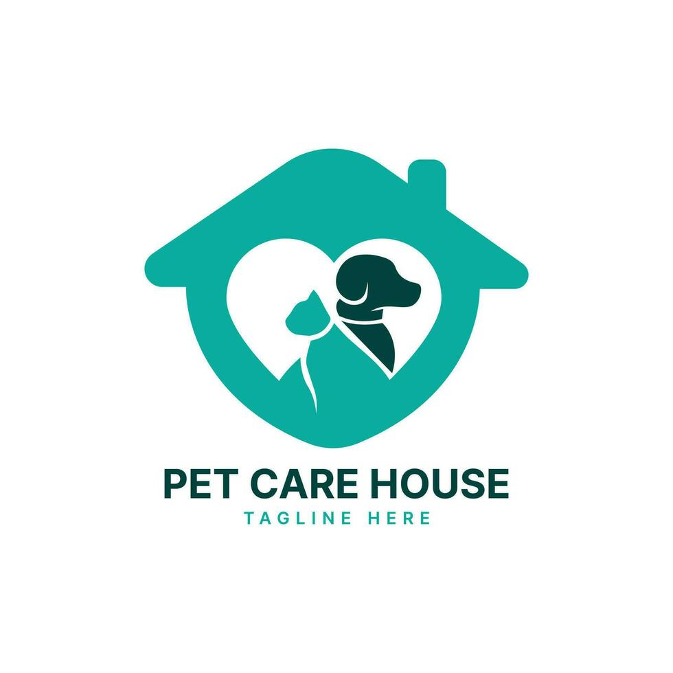 Haustier Pflege Logo Design kreativ Konzept zum Tier und Haustier Pflege und Tierarzt Klinik vektor