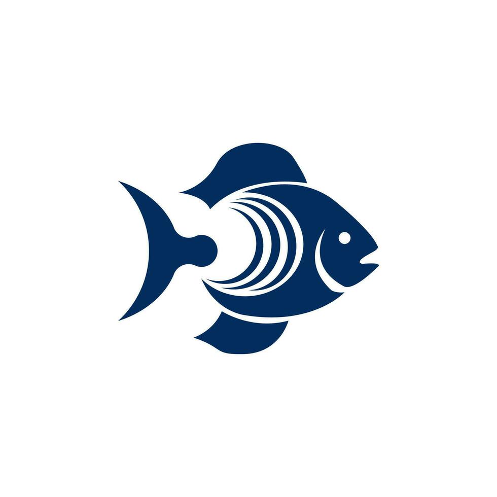 einfach Fisch Symbol Vektor Illustration