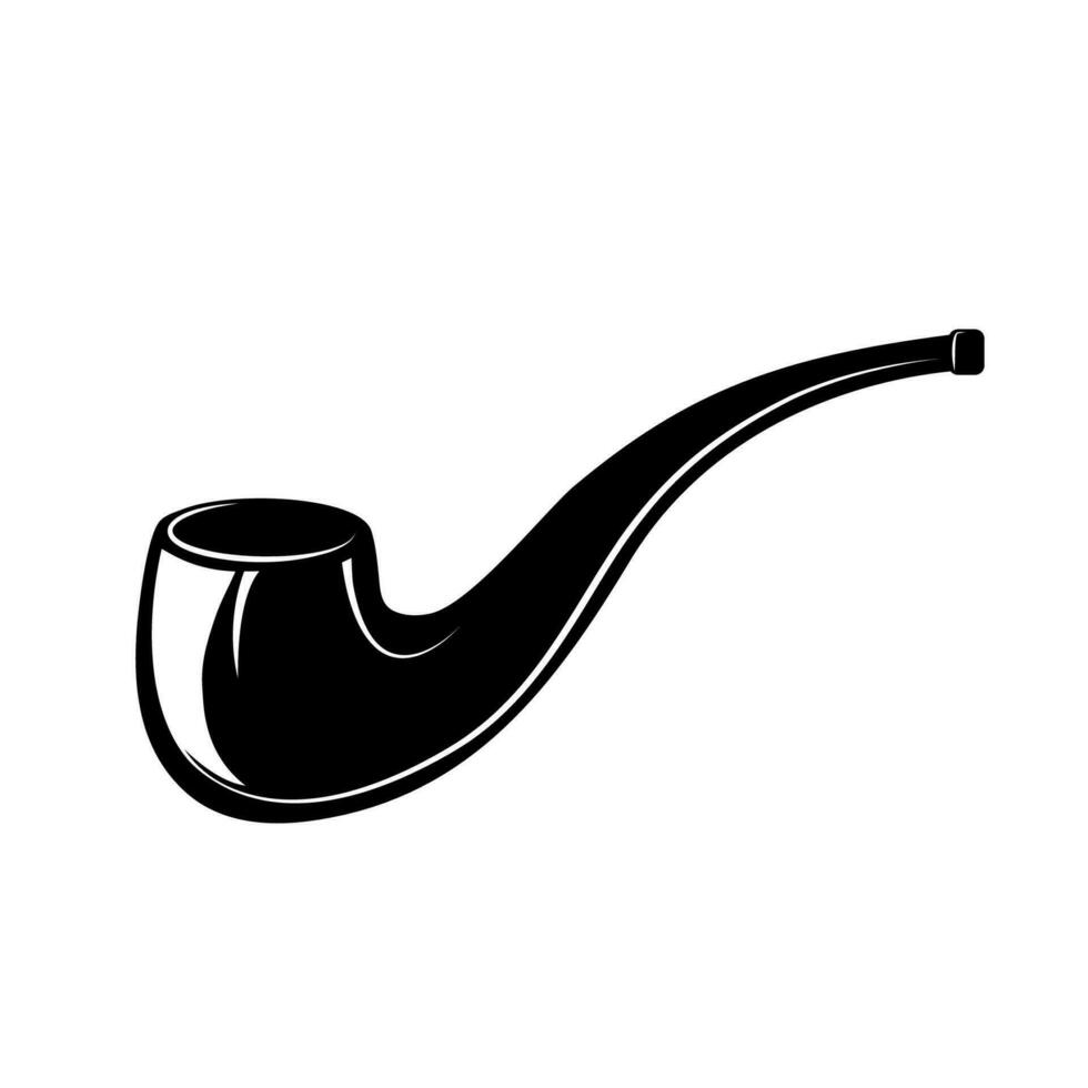 rökning rör svart ikon. vektor illustration isolerat på vit