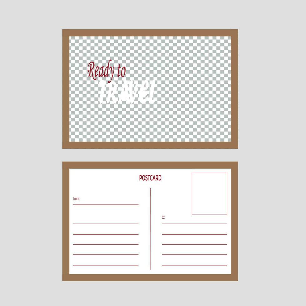 modern posta kort design. vektor