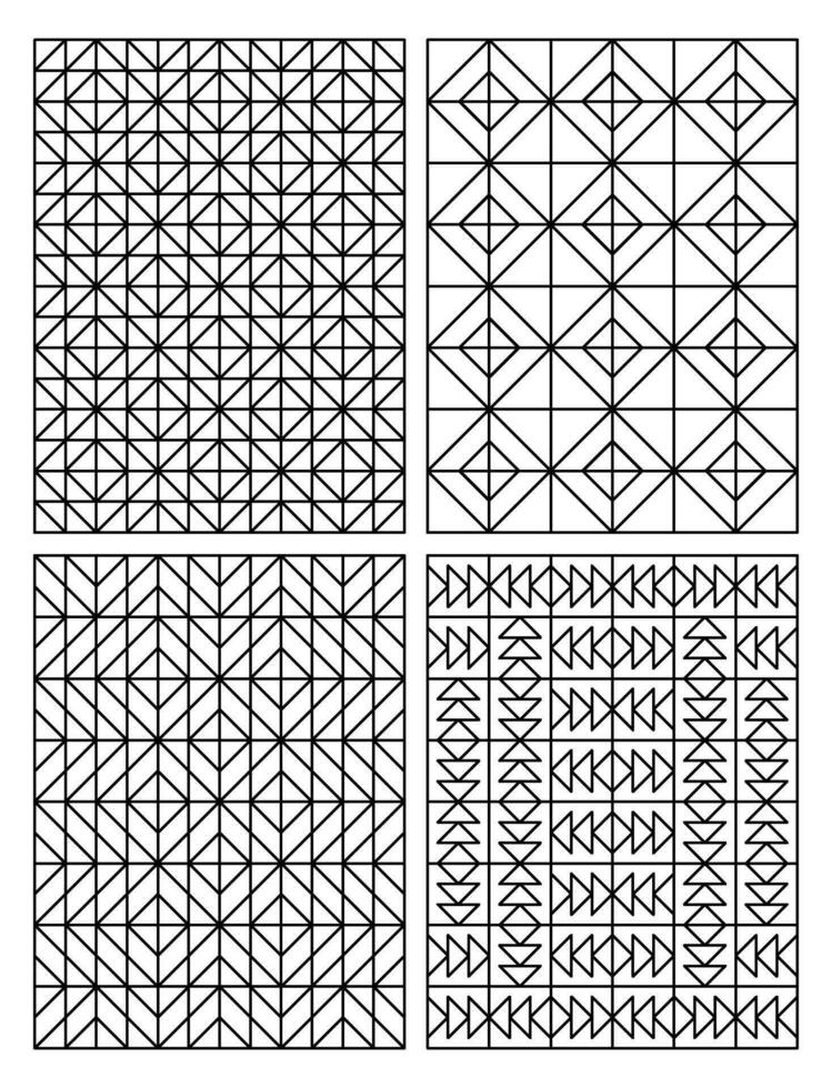 geometrisch Formen Färbung Seiten zum Kinder vektor