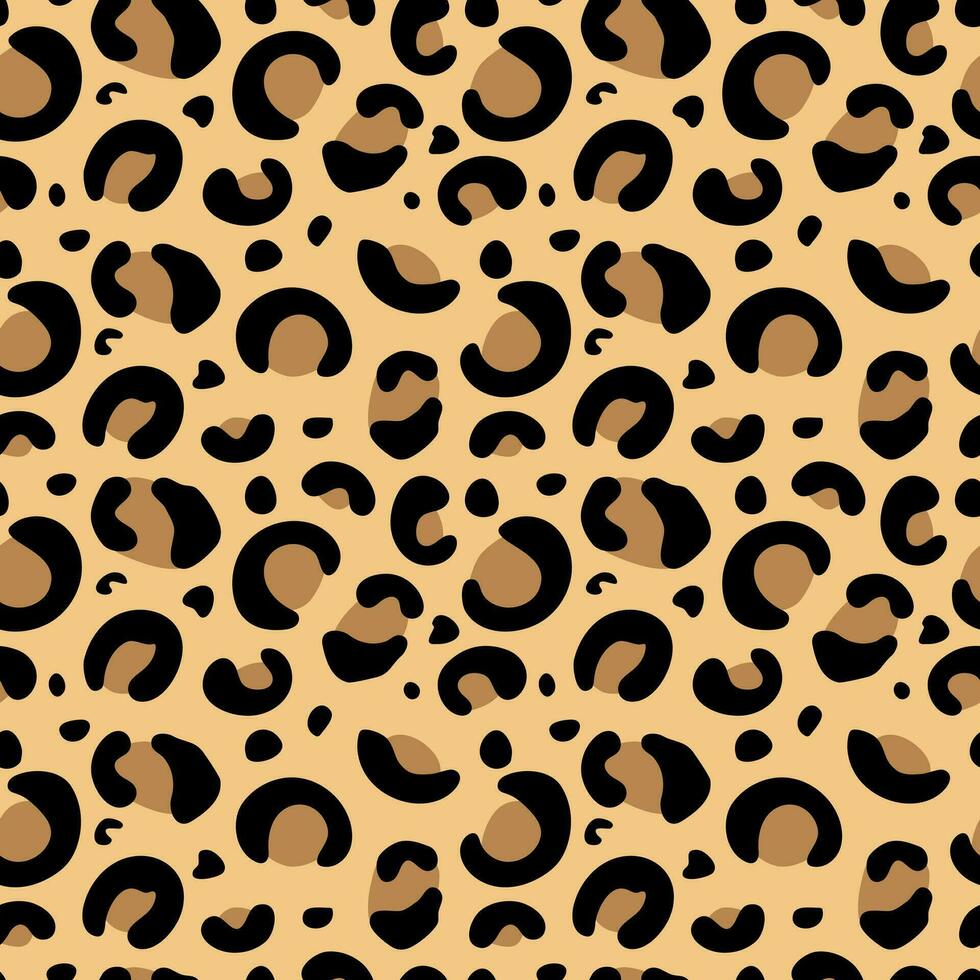 Leopard, nahtlos animalisch Muster. abstrakt Illustration. Safari, Tier Haut. zum Hintergrund Stoff Verpackung Hintergrund. vektor