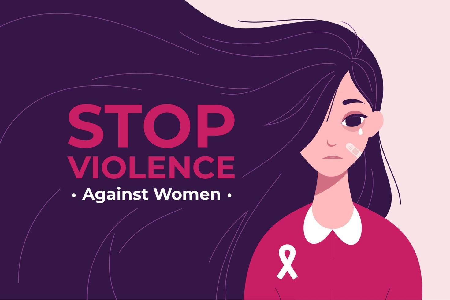 internationella dagen för avskaffande av våld mot kvinnor vektor
