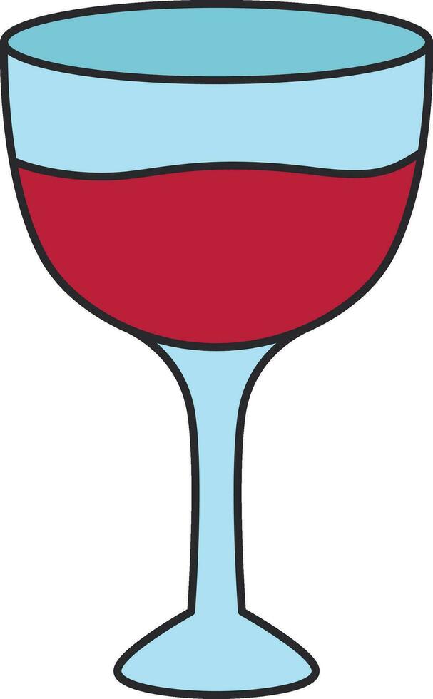 vin glas ikon. platt Färg design. vektor illustration.