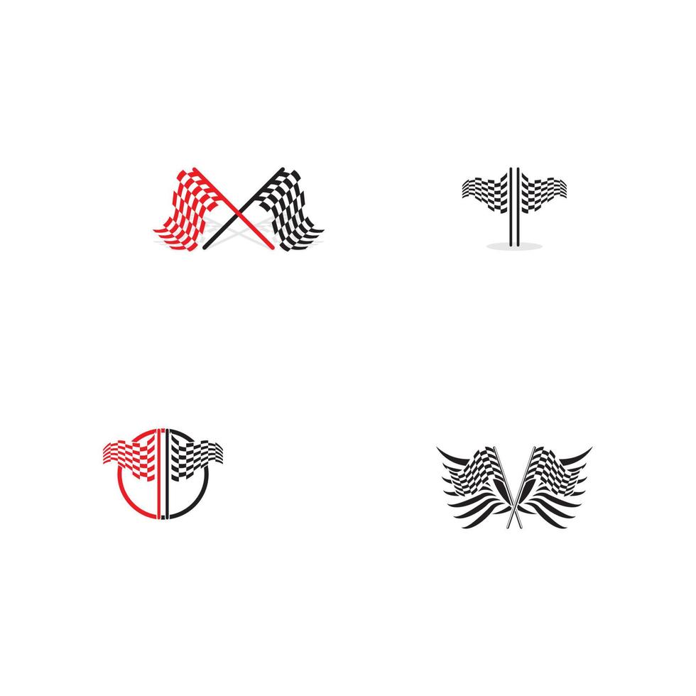 Rennflaggen-Icon-Design vektor