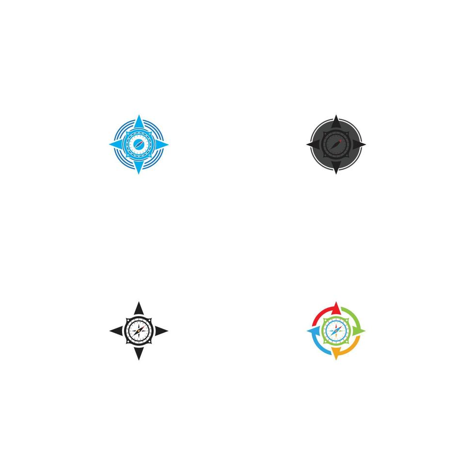 kompass logotyp mall vektor ikon illustration