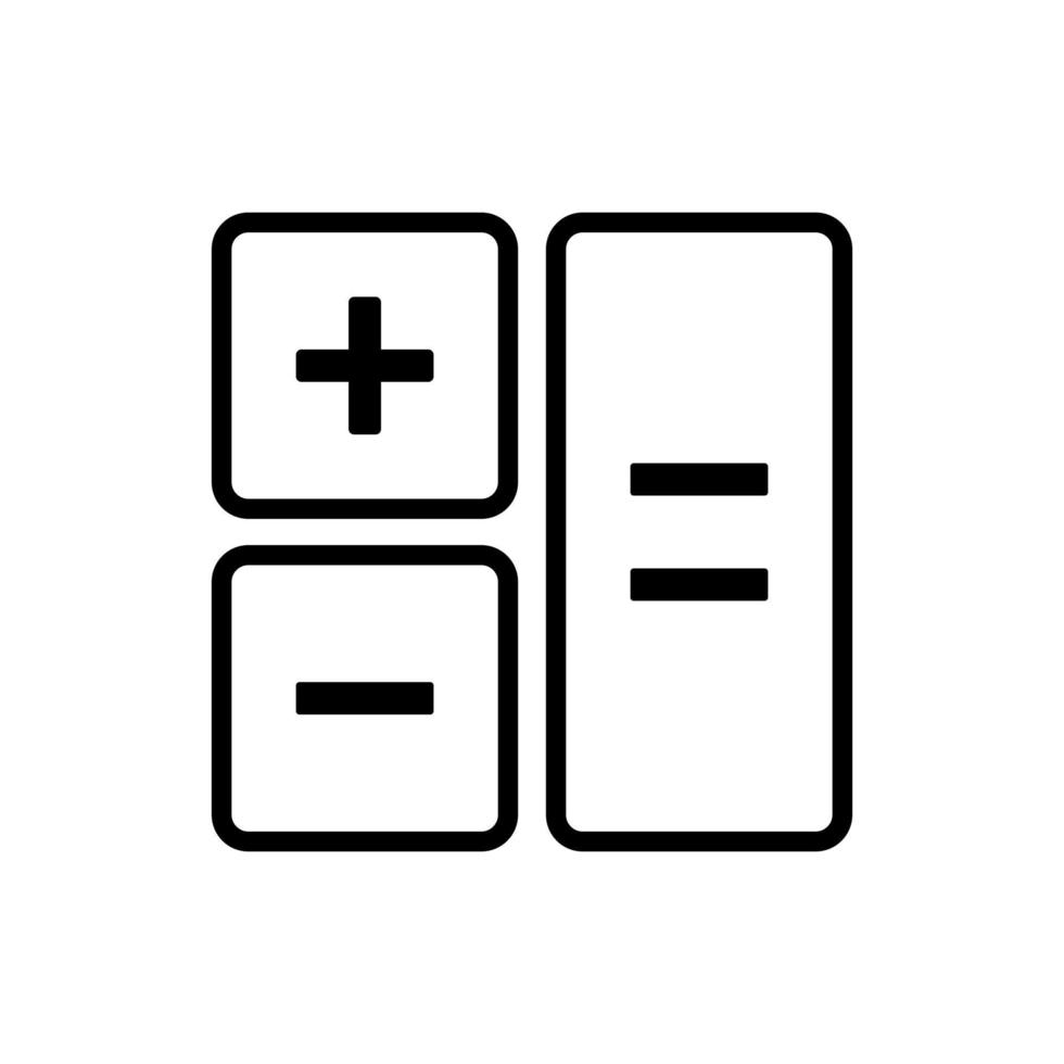 miniräknare ikon, platt design vektor illustration för webbdesign