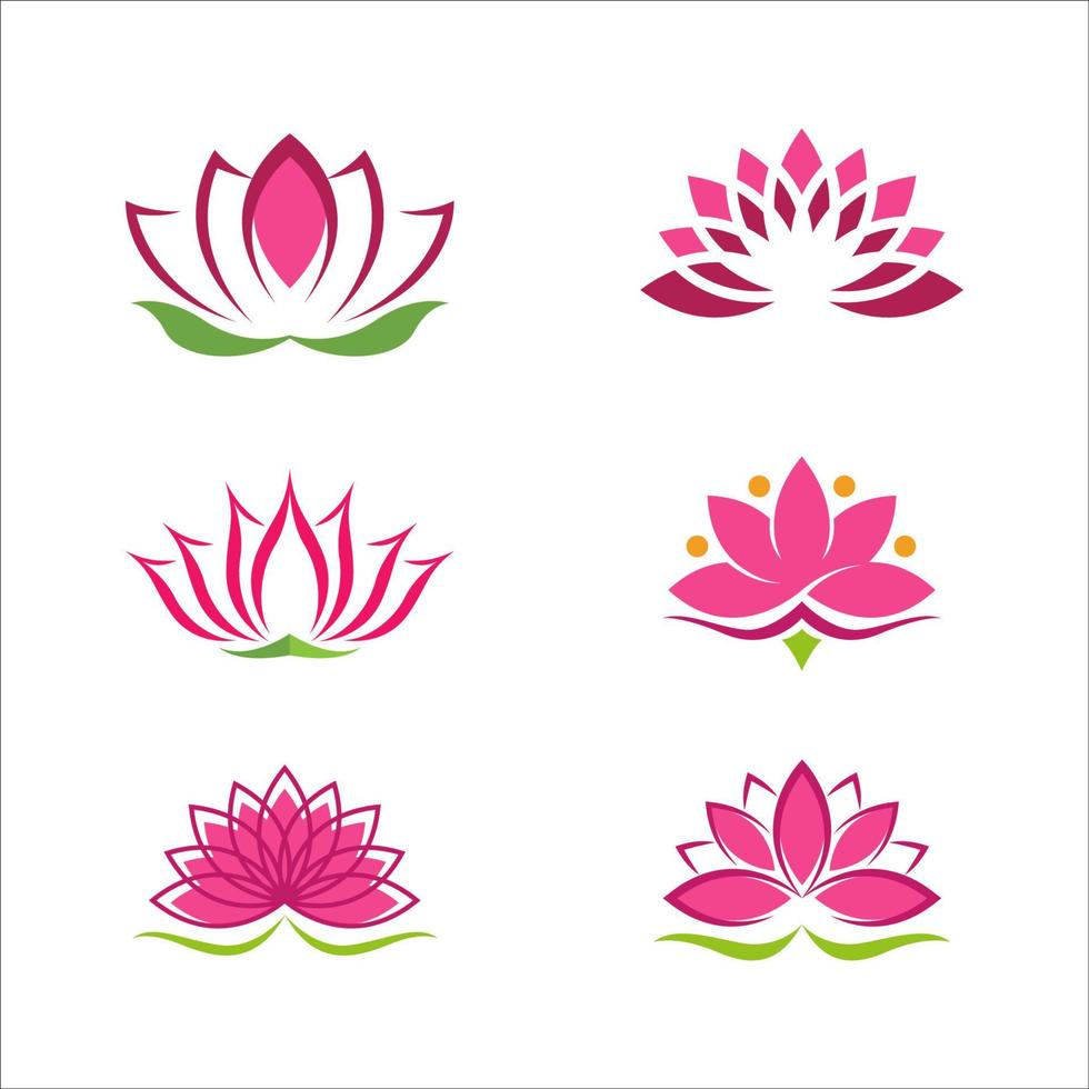 skönhet lotus blomma vektor ikon