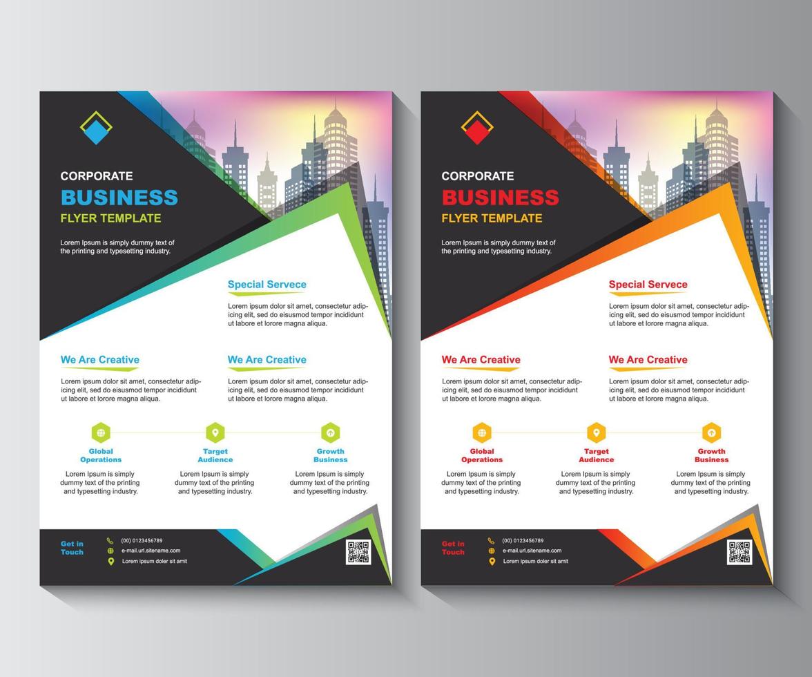 Corporate Business Flyer Layout Vorlage Design Hintergrund vektor