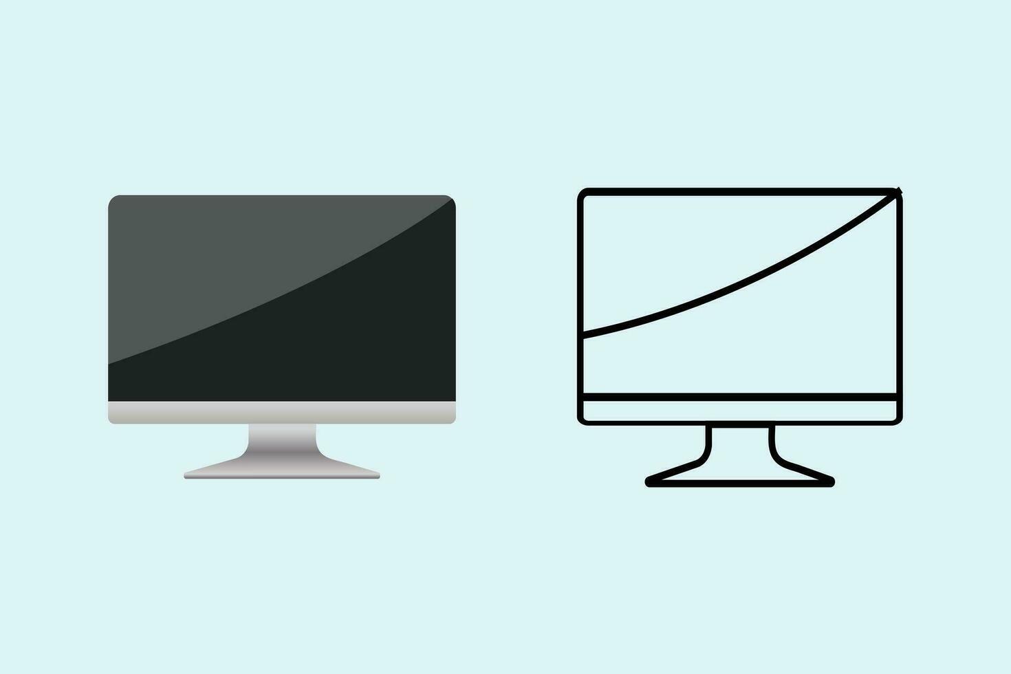 modern Computer Monitor Vektor Illustration