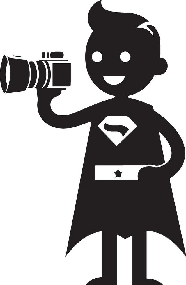 minimal komisch Super Held Comic eben Charakter Vektor Silhouette, schwarz Farbe Silhouette, Weiß Hintergrund 23