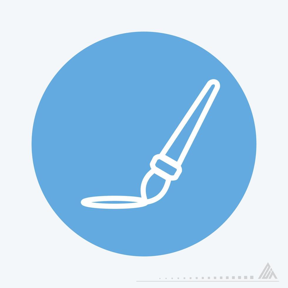 ikon vektor av penna - blå svartvit stil