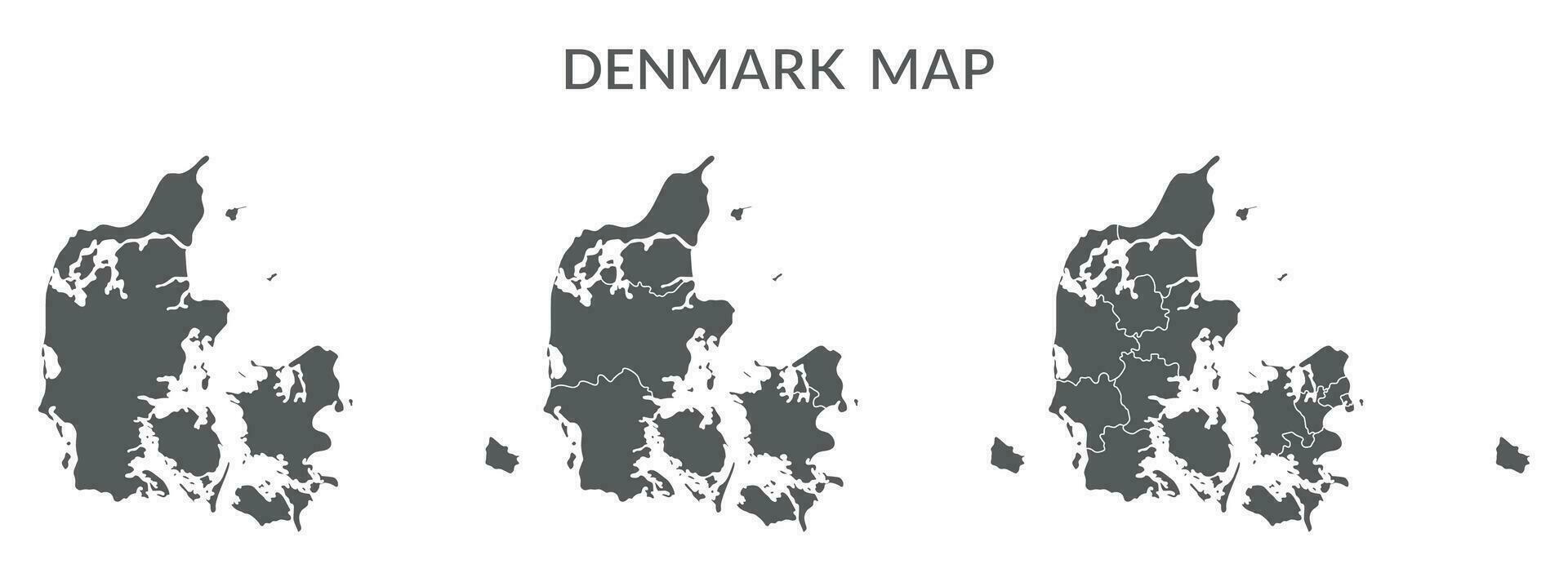 Danmark uppsättning i grå Färg vektor