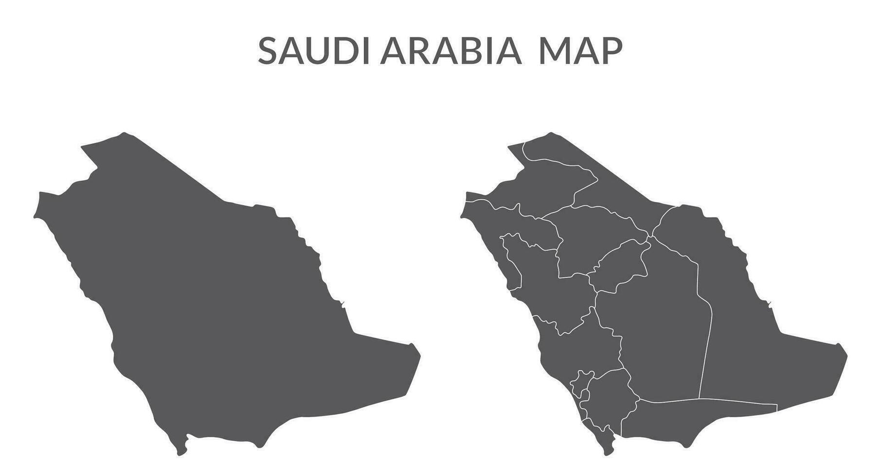 saudi arabien Karta. Karta av saudi arabien i uppsättning i grå Färg vektor