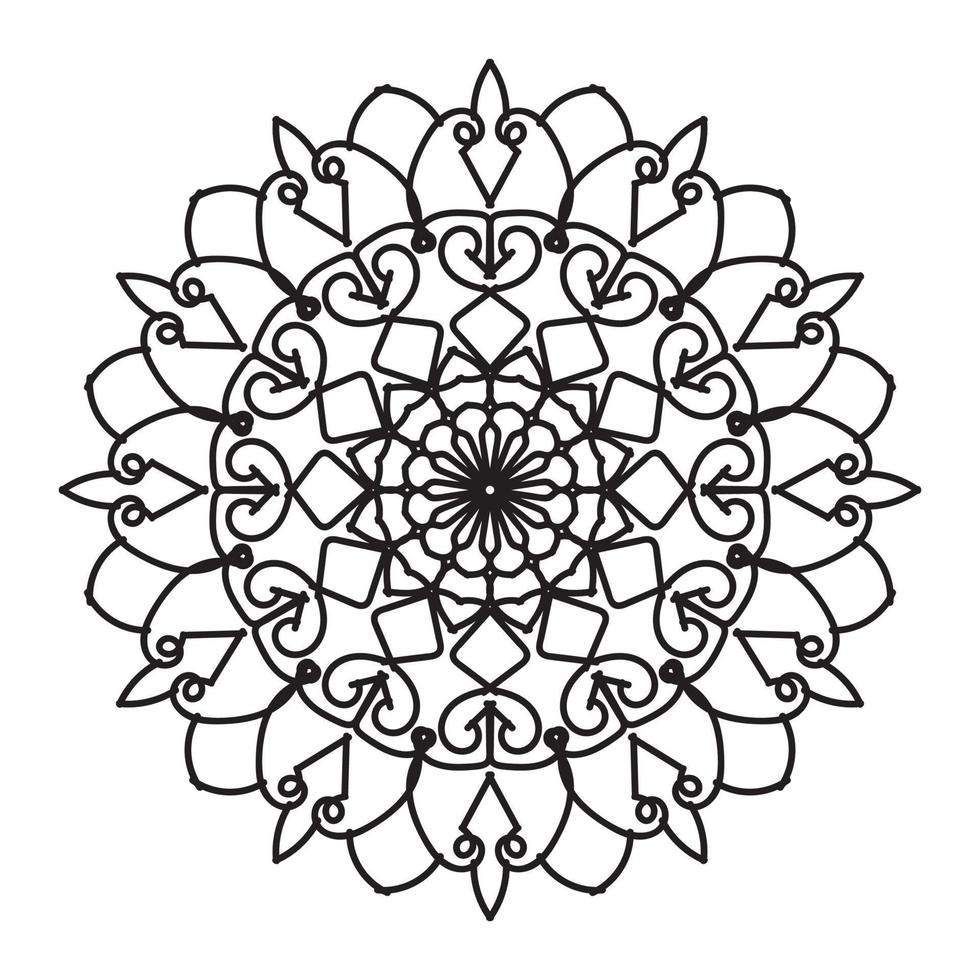 mandalas för målarbok. dekorativa runda smycken. vintage dekorativa element. orientaliskt mönster, vektorillustration. mandala för henna, mehndi, tatuering, dekoration vektor