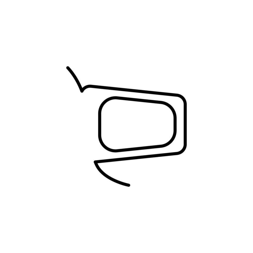 bil bak- spegel översikt tunn ikon. balans symbol. Bra för webb och mobil app vektor