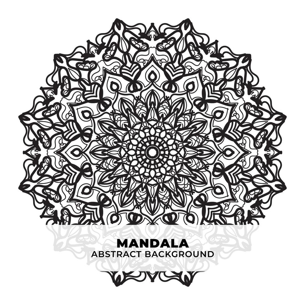 Mandala indisches Henna-Tattoo-Muster oder abstrakter Hintergrund vektor