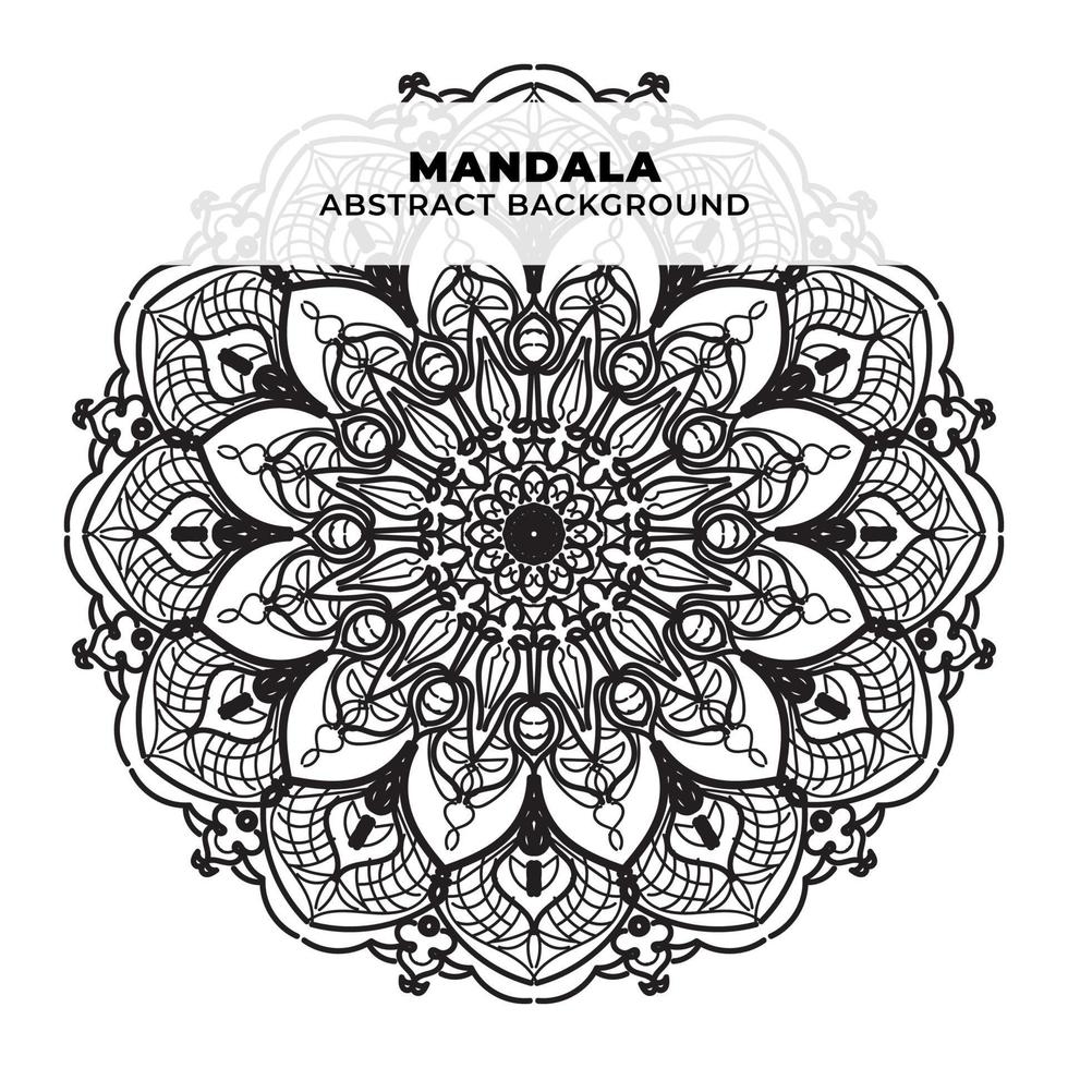 Mandala indisches Henna-Tattoo-Muster oder abstrakter Hintergrund vektor