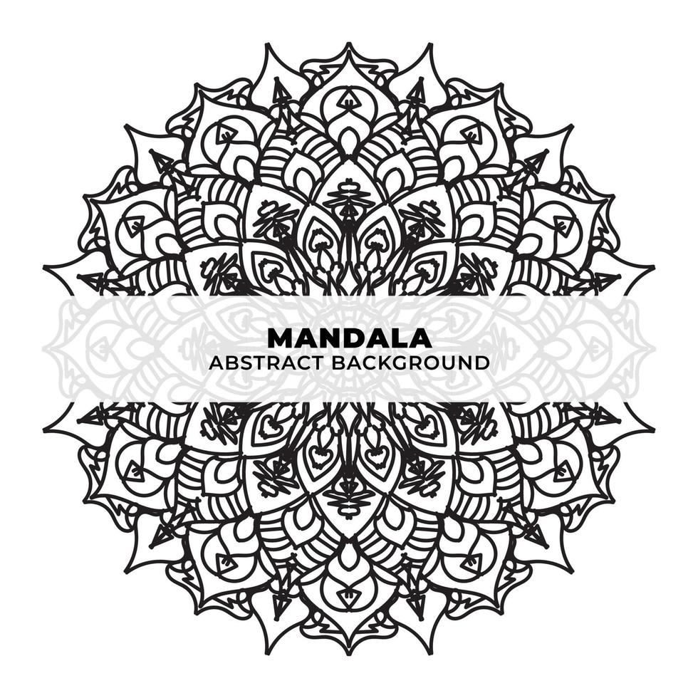 Mandala indisches Henna-Tattoo-Muster oder abstrakter Hintergrund vektor