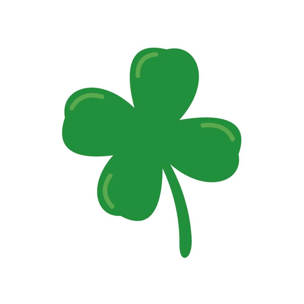 grön fyra blad klöver symbol av Bra tur på St Patrick's festival vektor
