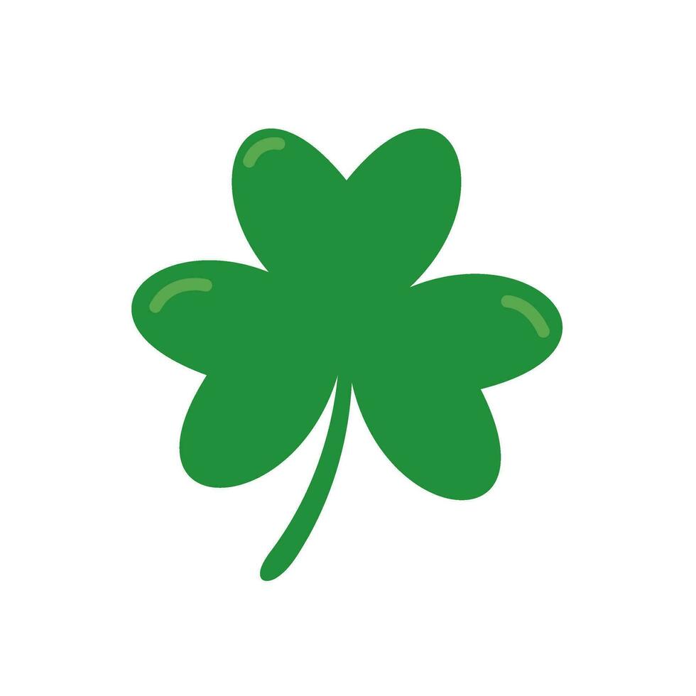 grön fyra blad klöver symbol av Bra tur på St Patrick's festival vektor