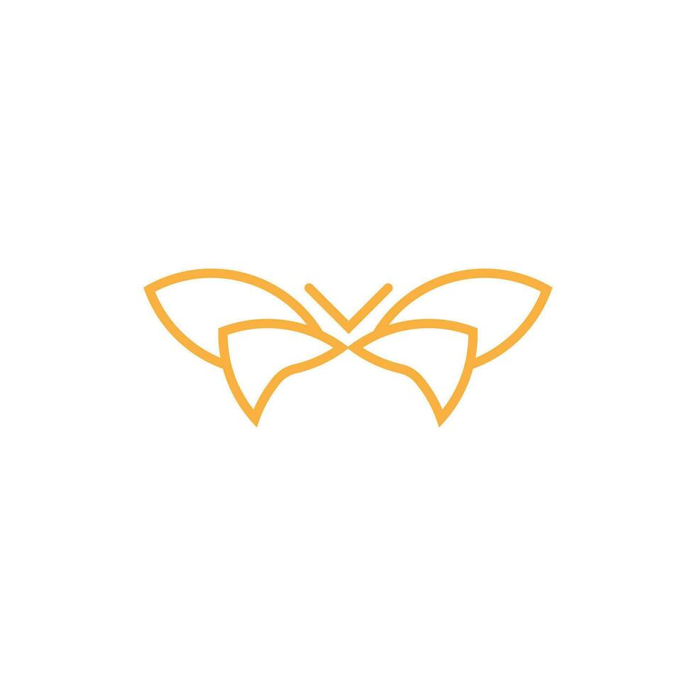Schmetterling einfach Mono Linie Logo Vektor Vorlage