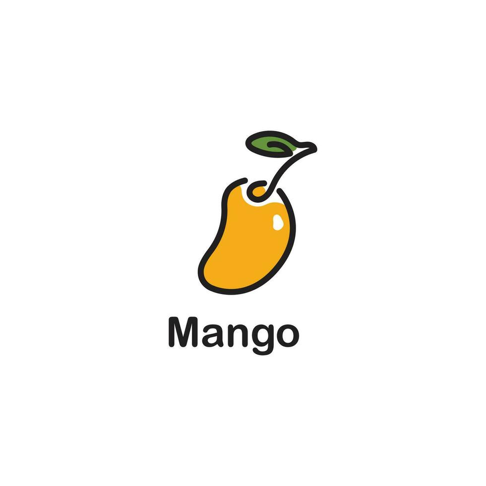 frisch Mango Vektor Logo Symbol