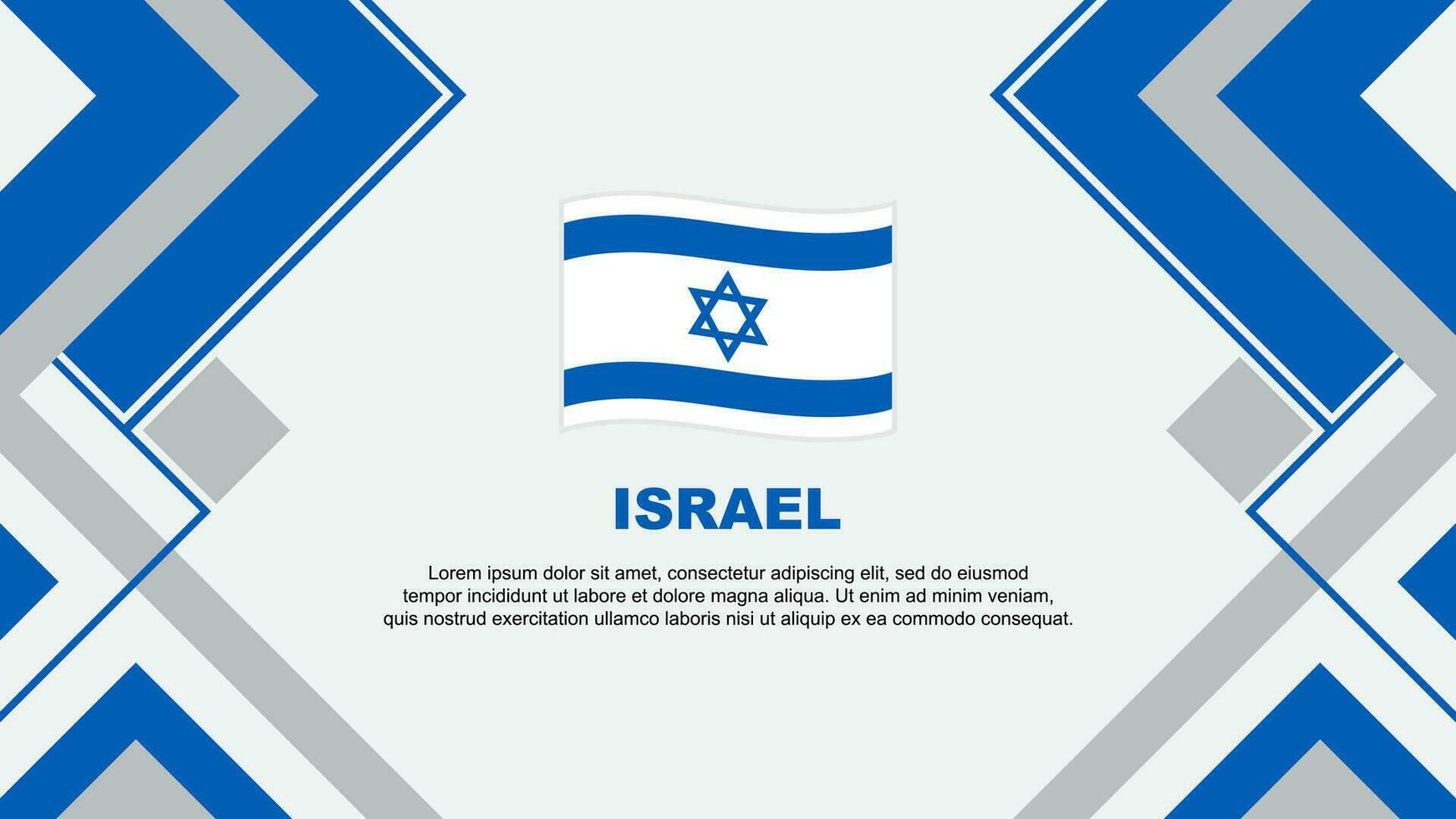 Israel Flagge abstrakt Hintergrund Design Vorlage. Israel Unabhängigkeit Tag Banner Hintergrund Vektor Illustration. Israel Banner