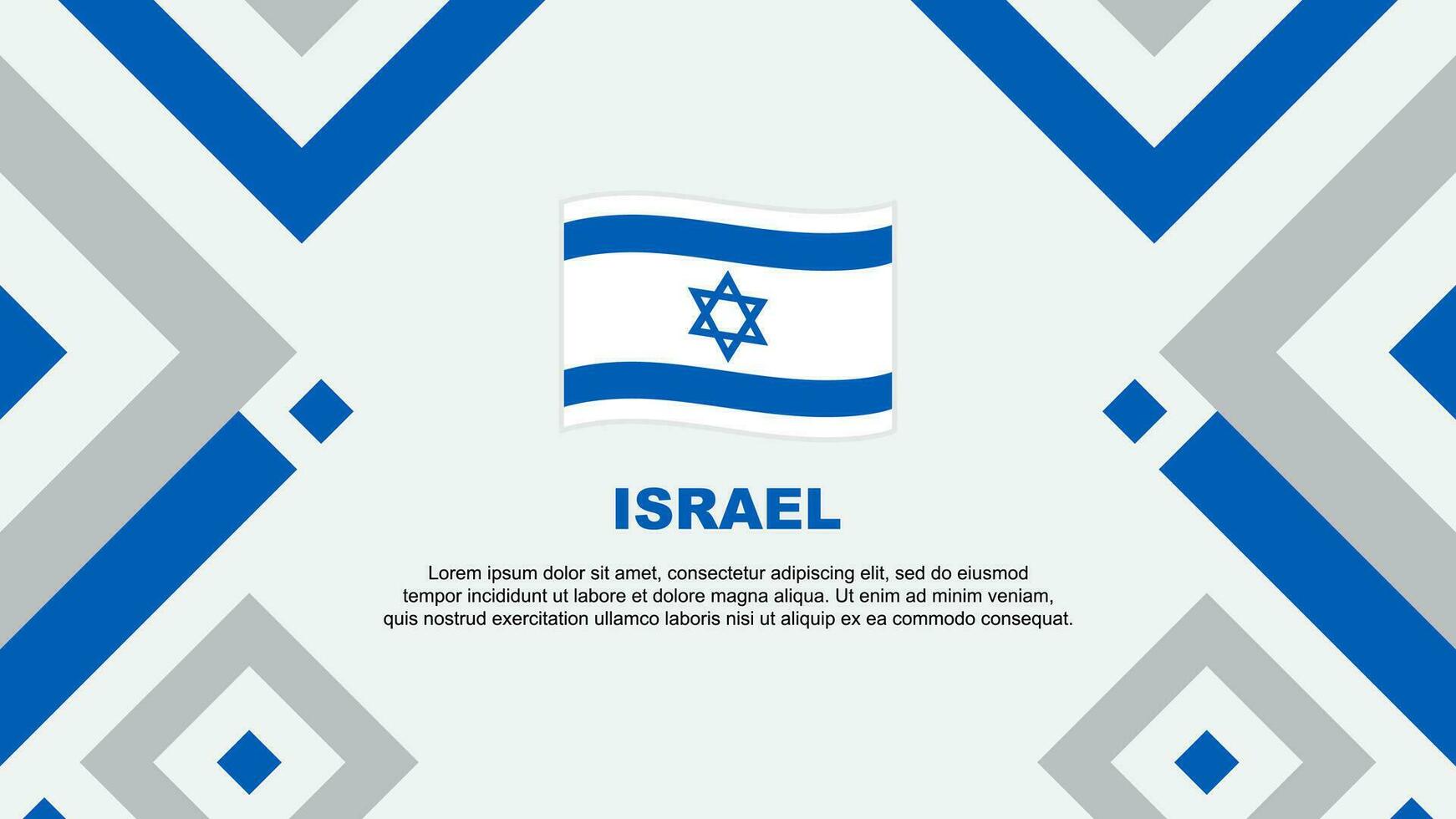 Israel flagga abstrakt bakgrund design mall. Israel oberoende dag baner tapet vektor illustration. Israel mall