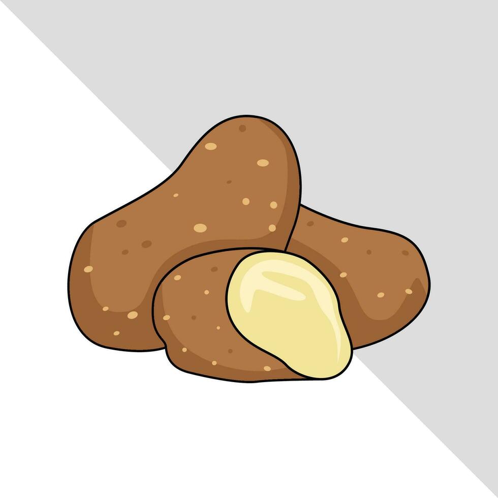 potatis vegetabiliska vektor illustration isolerat grafisk