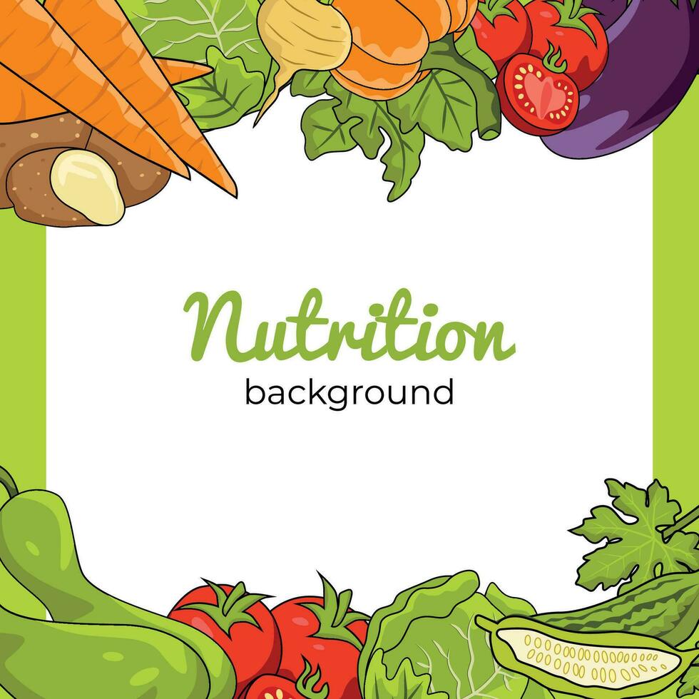 Gemüse Sammlung Illustration Vektor einstellen Ernährung Hintergrund