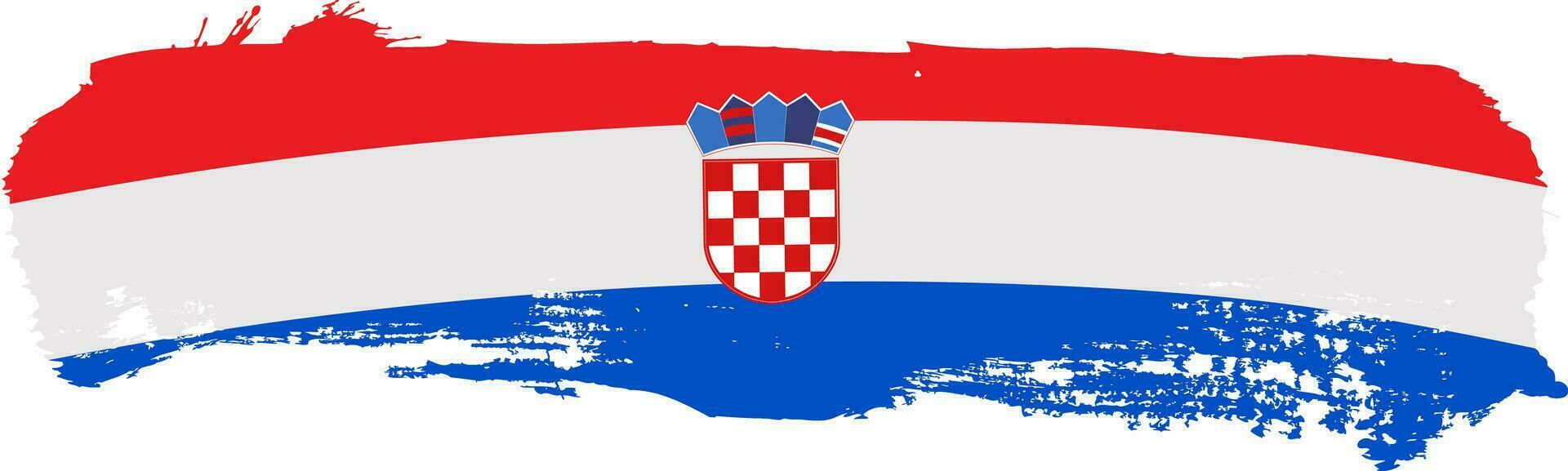 Kroatien Flagge Banner . Vetcor Illustration vektor