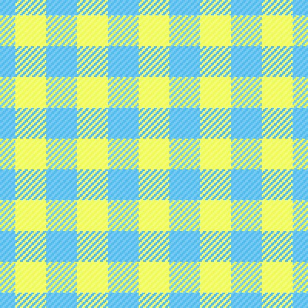 feminin textur kolla upp bakgrund, form pläd tartan sömlös. lady tyg vektor mönster textil- i kalk och cyan färger.