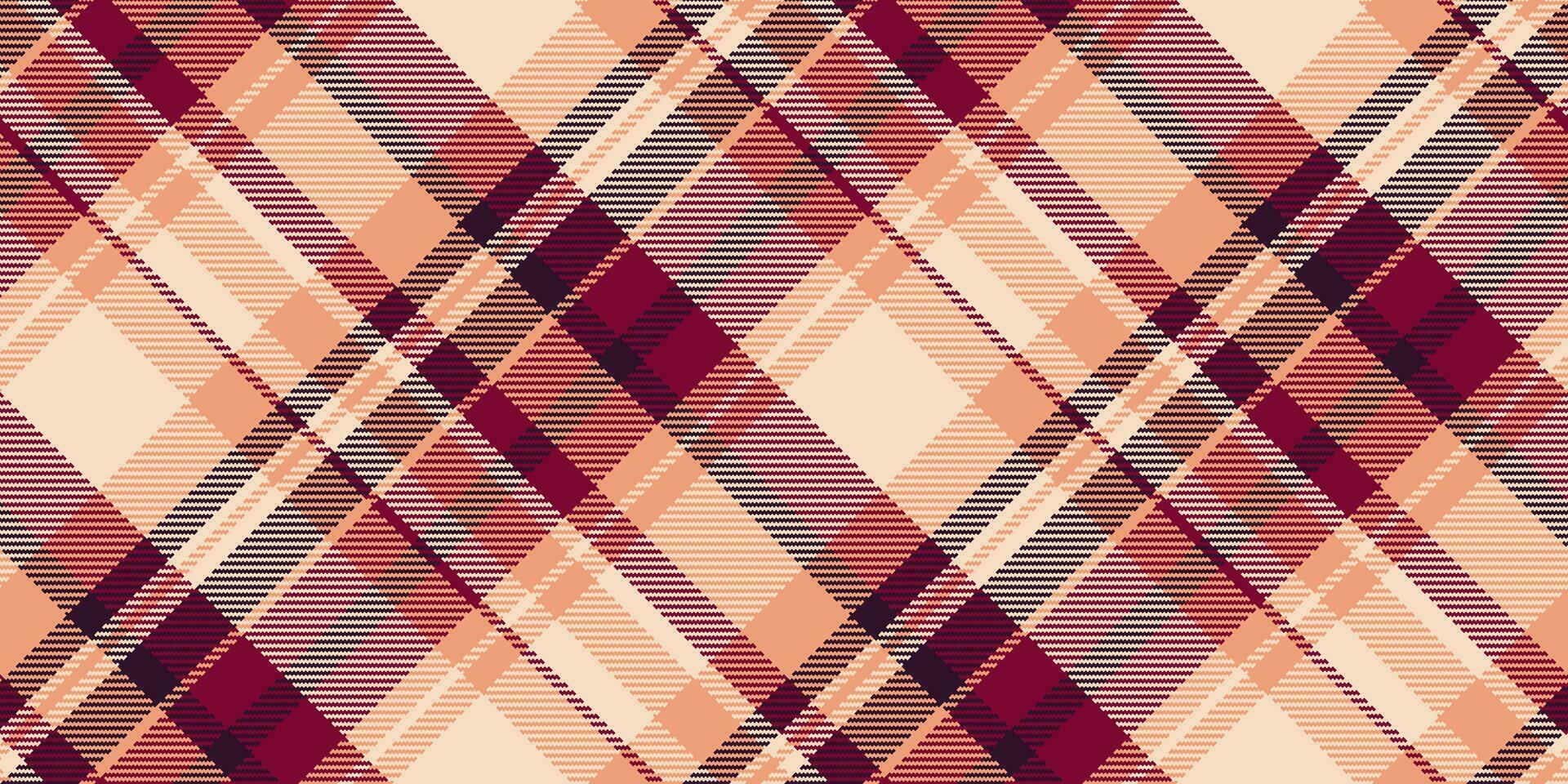 Installation Plaid nahtlos Stoff, angepasst Hintergrund Muster Textur. minimal prüfen Textil- Tartan Vektor im Licht und Orange Farben.