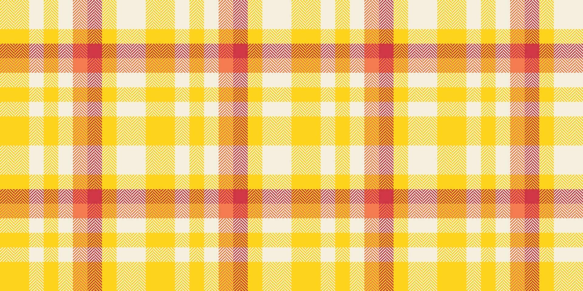 tom vektor tyg textil, lager bakgrund tartan textur. sys pläd kolla upp sömlös mönster i ljus och gul färger.