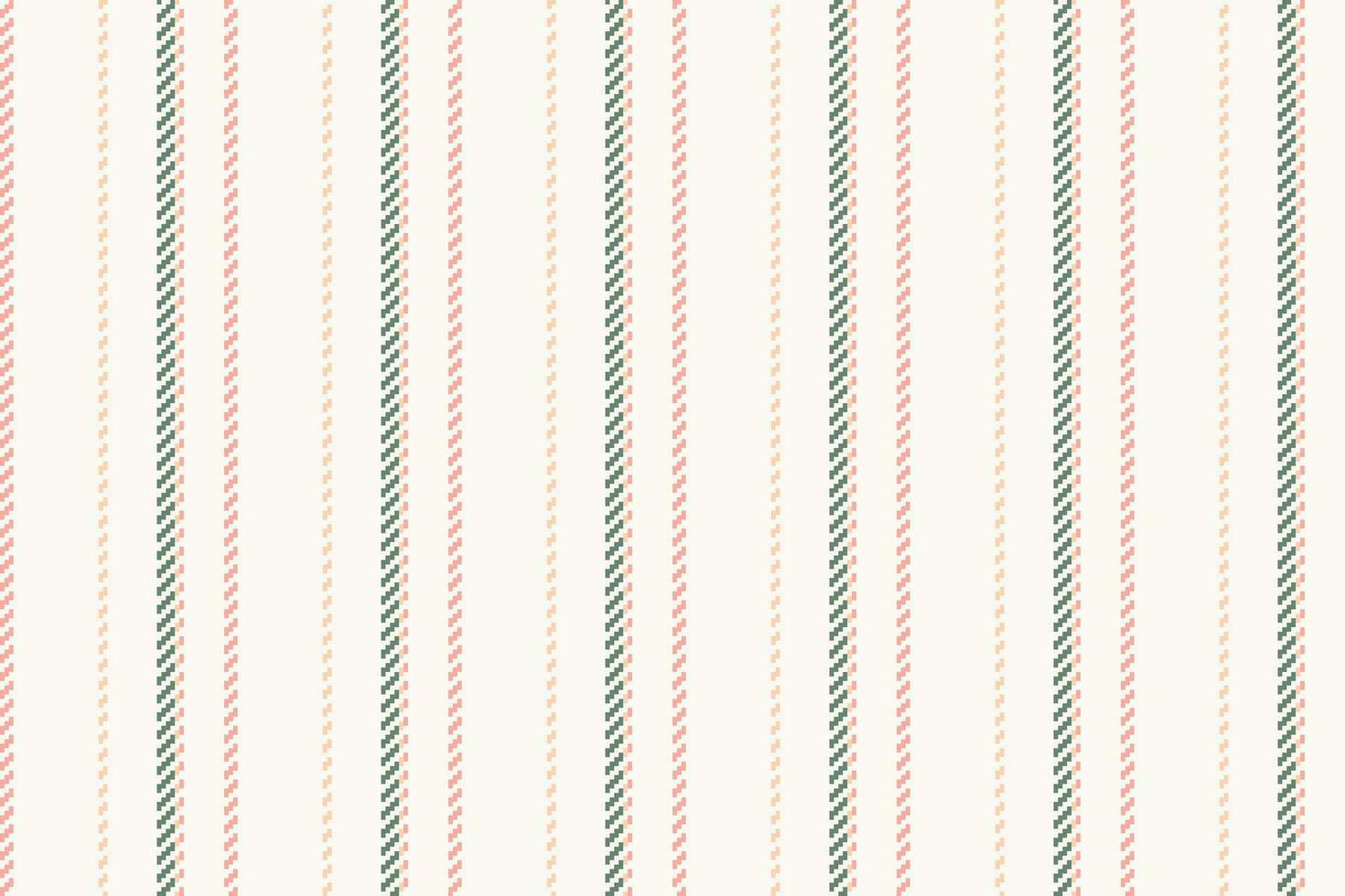 Abstraktion Vektor Textil- nahtlos, Postkarte Hintergrund Muster Stoff. trimmen Streifen Linien Vertikale Textur im Meer Schale und rot Farben.