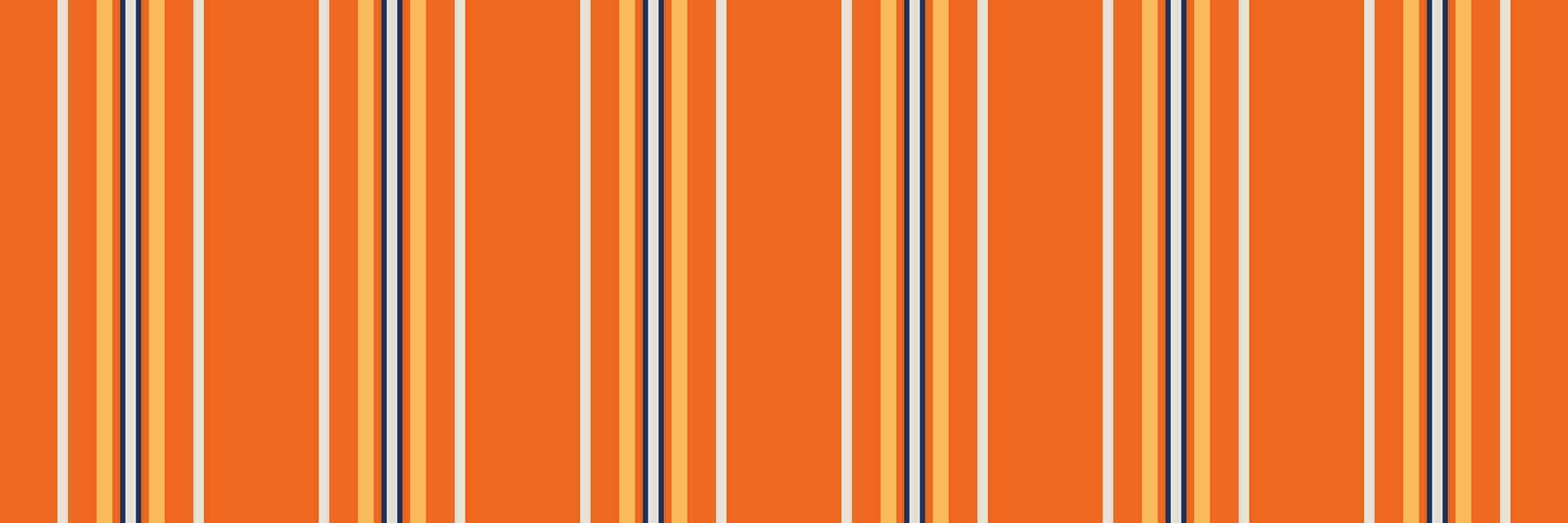 presentation textur vektor rader, ren sömlös tyg vertikal. kläder rand mönster textil- bakgrund i orange och vit färger.