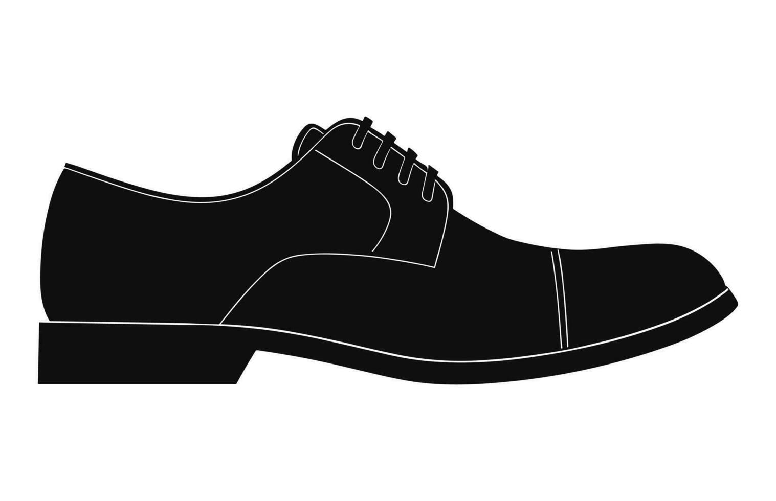 ein männlich Schuh schwarz Silhouette Vektor kostenlos