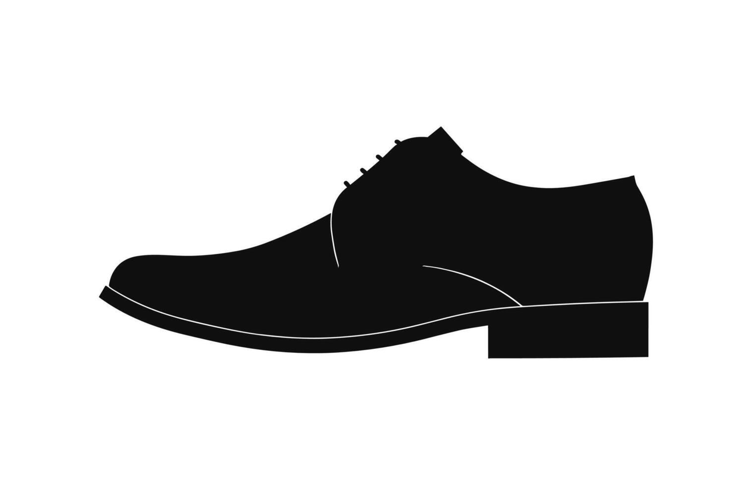 ein männlich Schuh schwarz Silhouette Vektor kostenlos