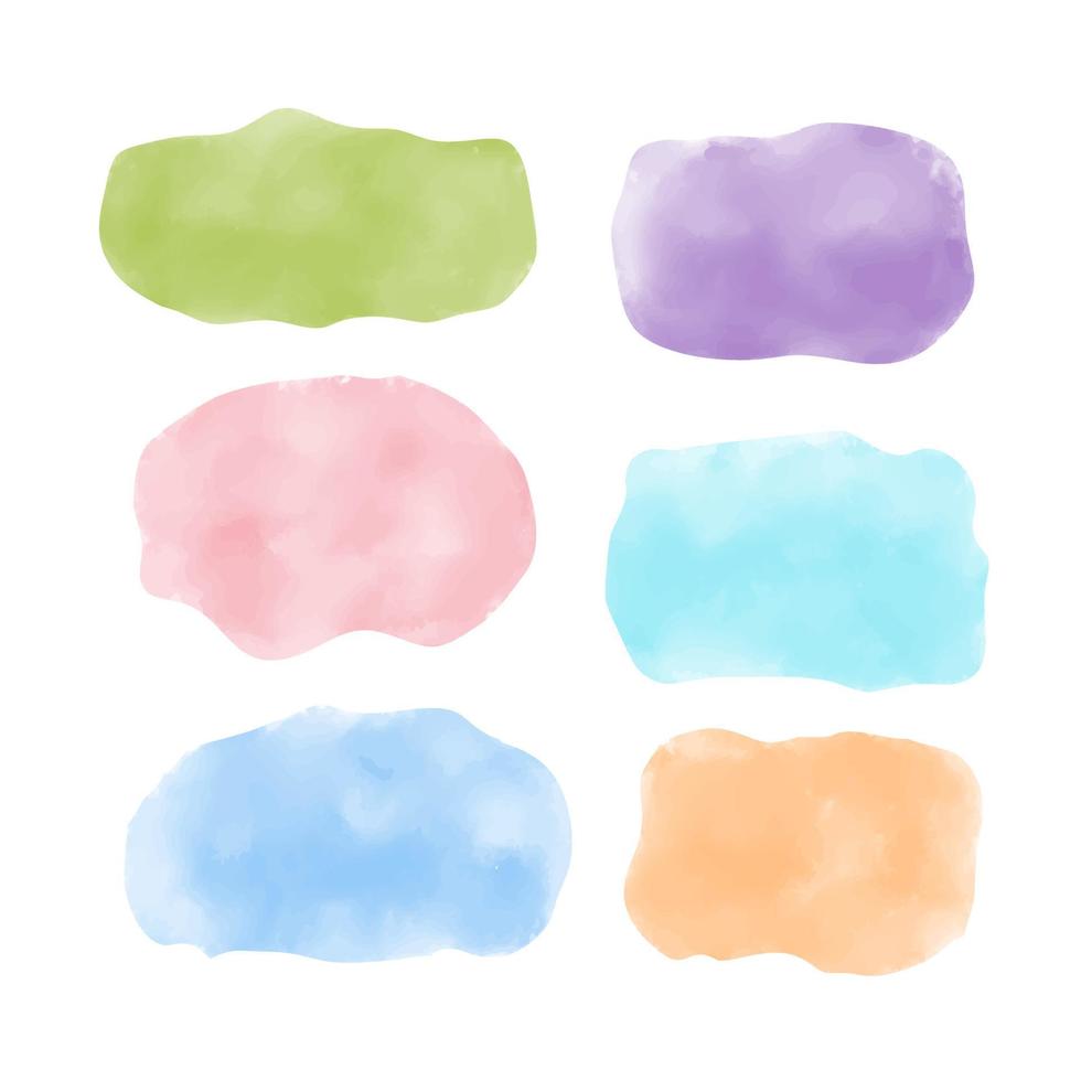 Reihe von abstrakten Aquarellflecken. farbige Farbflecken, Gouache vektor