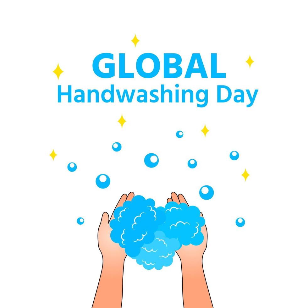 världens handtvättsdag antibakteriell vektor